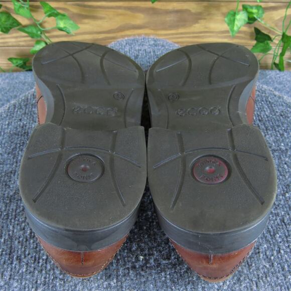 ECCO Men's Loafer Brown Leather Size 43‎ Medium Used 2025 - Picture 5 of 6
